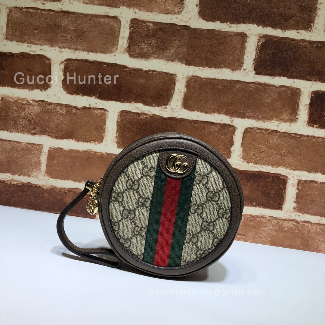Gucci Women's White Mini Ophidia Round Clutch Bag Beige 574841